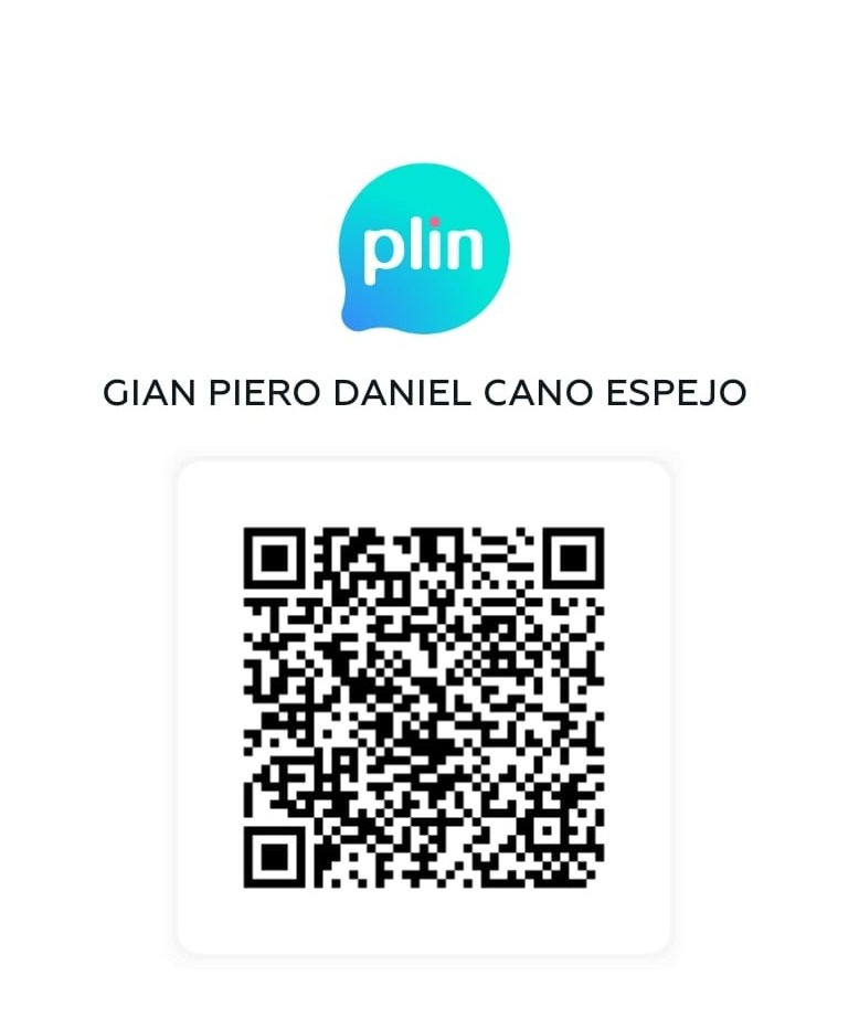 Código QR de Plin a nombre de Gian Piero Daniel Cano Espejo